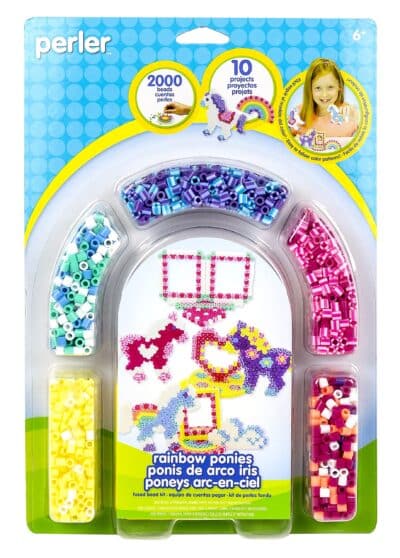 Perler Beads Rainbow Pony Fused Bead Kit Beads for Girls, 2000 pcs - Image 4