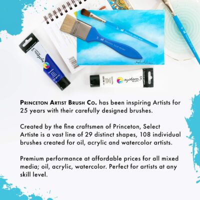Princeton Select Artiste, Series 3750, Paint Brush for Acrylic, Watercolor and Oil, Set of - Image 7