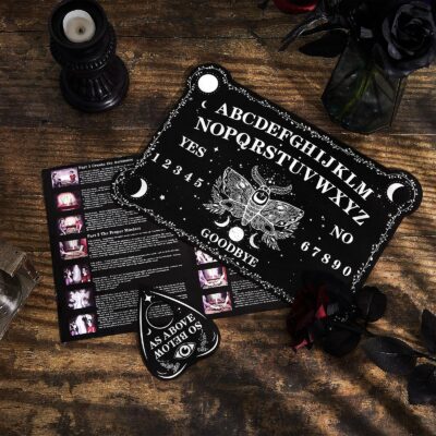 Pendulum Dowsing Divination Board Set Black Wooden Talking Board with Planchette Accessori - Image 6