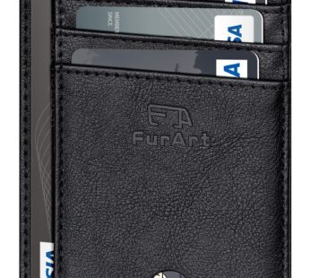 FurArt Slim Minimalist Wallet, Front Pocket Wallets, RFID Blocking, Credit Card Holder for
