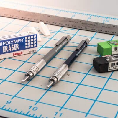 Pentel Drafting Kit with Graph Gear 500 Automatic Drafting Pencil, 0.7mm, Blue Barrel, Lea - Image 7