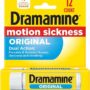 Dramamine Original, Motion Sickness Relief, Travel Vial, 12 Count
