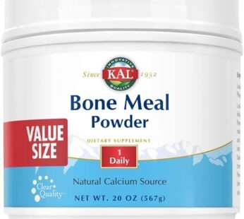 KAL Bone Meal Powder | Sterilized & Edible Supplement Rich in Calcium, Phosphorus, Magnesium | for Bones, Teeth, Nerves, Muscular Function (20oz)