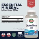 KAL Calcium Citrate 1000mg, High Potency Calcium Supplement for Bone Health, Strong Teeth, Nerve, Muscle and Heart Health Support, Gluten Free, 60 Day Money Back Guarantee - Image 2