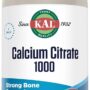 KAL Calcium Citrate 1000mg, High Potency Calcium Supplement for Bone Health, Strong Teeth, Nerve, Muscle and Heart Health Support, Gluten Free, 60 Day Money Back Guarantee