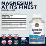 KAL Magnesium Taurate 400mg Plus Vitamin B6, Chelated Magnesium Supplement, High Absorption Magnesium Complex, Muscle and Heart Health Support, Vegan, Gluten Free, 60-Day Guarantee, 60 Serv, 120 Tabs - Image 2