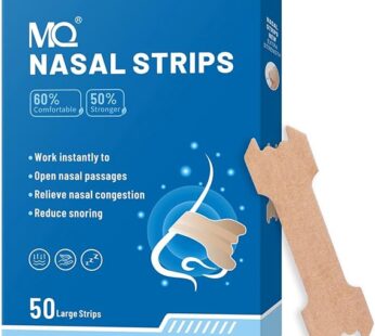 MQ 50ct Upgraded Nasal Strips for Snoring Nose Strips for Breathing Extra Strength Snore Strips to Open Nasal Passages, Relieve Nasal Congestion