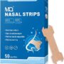 MQ 50ct Upgraded Nasal Strips for Snoring Nose Strips for Breathing Extra Strength Snore Strips to Open Nasal Passages, Relieve Nasal Congestion