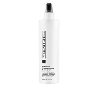 Paul Mitchell Freeze and Shine Super Hairspray, Maximum Hold, Shiny Finish Hairspray, For Coarse Hair, 16.9 fl. oz.