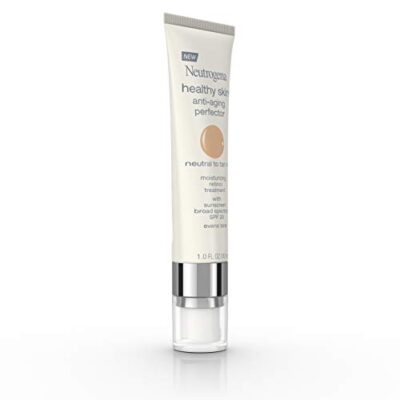 Neutrogena Retinol Treatment and Tinted Facial Moisturizer, Healthy Skin Anti-Aging Perfector with Broad Spectrum SPF 20 Sunscreen with Titanium Dioxide, 40 Neutral to Tan, 1 fl. oz - Image 10