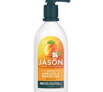 JASON Apricot and White Tea Glowing Body Wash, For a Gentle Feeling Clean, 30 Fluid Ounces