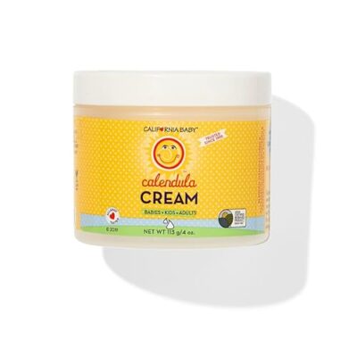 California Baby Calendula Cream | Soothing Baby Cream | Allergy Friendly | Plant-based | Soothes and Moisturizes Irritated, Dry Skin on Face and Body | 4 oz