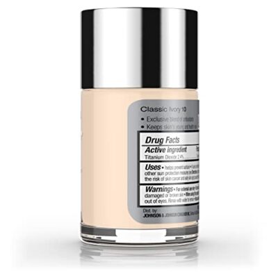 Neutrogena Healthy Skin Liquid Makeup Foundation, Broad Spectrum SPF 20 Sunscreen, Lightweight & Flawless Coverage Foundation with Antioxidant Vitamin E & Feverfew, Classic Ivory, 1 fl. oz - Image 17