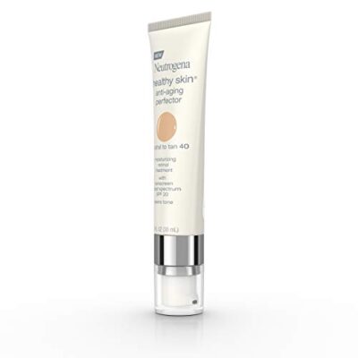 Neutrogena Retinol Treatment and Tinted Facial Moisturizer, Healthy Skin Anti-Aging Perfector with Broad Spectrum SPF 20 Sunscreen with Titanium Dioxide, 40 Neutral to Tan, 1 fl. oz - Image 8
