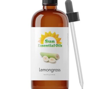 Sun Essential Oils 4oz – Lemongrass Essential Oil for Diffuser, Cleaning – 4 Fluid Ounces – Lemongrass Oil Essential Oil