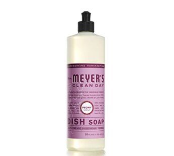 MRS. MEYER’S CLEAN DAY Liquid Dish Soap, Biodegradable Formula, Peony, 16 fl. oz