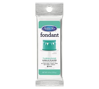 Satin Ice Fondant, Turquoise, 4.4 Ounce