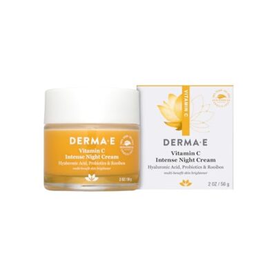 DERMA-E Vitamin C Intense Night Cream ? Brightening and Hydrating Facial Skin Renewing Cream ? Anti-Aging Overnight Facial Moisturizer, 2 oz