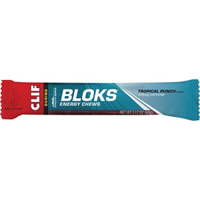 CLIF BLOKS - Tropical Punch Flavor with Caffeine - Energy Chews - Non-GMO - Plant Based - Fast Fuel for Cycling and Running - Quick Carbohydrates and Electrolytes - 2.12 oz. (18 Count) - Image 2