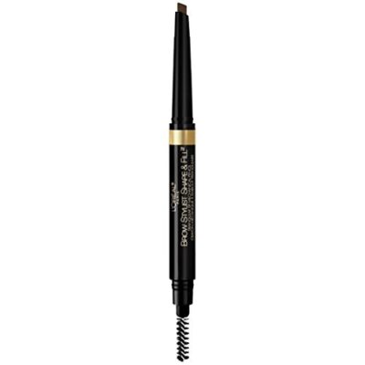 L'Oreal Paris Brow Stylist Shape & Fill Mechanical Eye Brow Makeup Pencil, Dark Brunette, 0.008 oz.