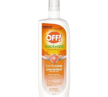 OFF! Family Care Insect & Mosquito Repellent Spritz, Bug Spray Containing 7% DEET, Unscented Repellent with Aloe Vera Protects Against Mosquitoes, 9 Oz