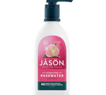 JASON Rosewater Invigorating Body Wash, For a Gentle Feeling Clean, 30 Fluid Ounces