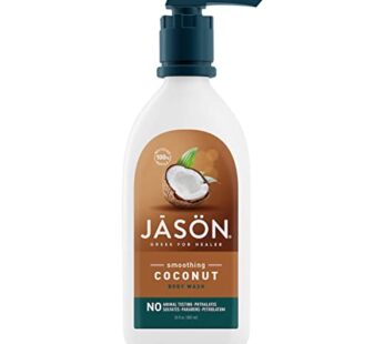 JASON Coconut Smoothing Body Wash, For a Gentle Feeling Clean, 30 Fluid Ounces