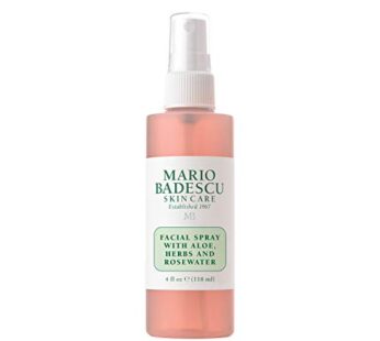 Mario Badescu Facial Spray with Aloe, Herbs and Rose Water for All Skin Types, Face Mist that Hydrates, Rejuvenates & Clarifies, 4 FL OZ