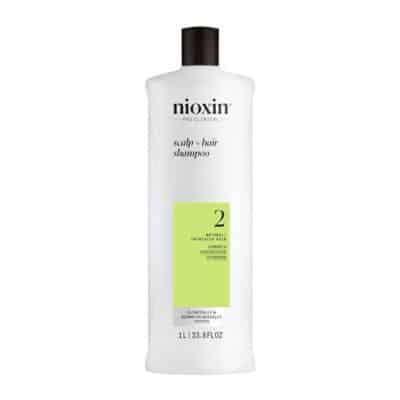 Nioxin Scalp + Hair Thickening System 2 Shampoo, For Natural Hair with Progressed Thinning, 33.8 fl oz (Packaging May Vary)