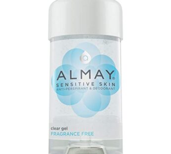 Almay Sensitive skin Clear Gel, Anti-Perspirant & Deodorant, Fragrance Free, 2.25-Ounce Stick (Pack of 6)