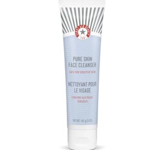 First Aid Beauty Pure Skin Face Cleanser, Sensitive Skin Cream Cleanser with Antioxidant Booster, 5 oz.