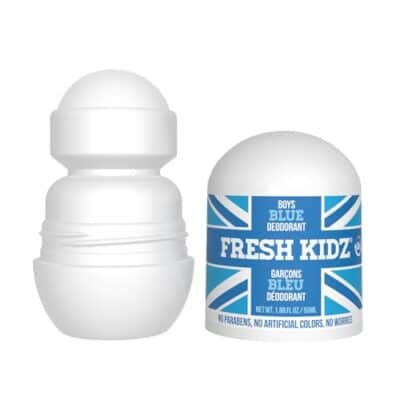 Fresh Kidz Roll On Deodorant for Kids and Teens - Baking Soda and Aluminum-free 24 Hour Protection for Sensitive Skin - Boys "Blue" 1.86 fl.oz. - Image 2