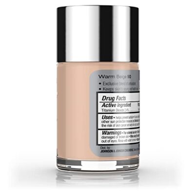 Neutrogena Healthy Skin Liquid Makeup Foundation, Broad Spectrum SPF 20 Sunscreen, Lightweight & Flawless Coverage Foundation with Antioxidant Vitamin E & Feverfew, 90 Warm Beige, 1 fl. oz - Image 14