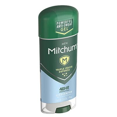 Mitchum Antiperspirant Deodorant Stick for Men, Triple Odor Defense Gel, 48 Hr Protection, Dermatologist Tested, Alcohol Free, Unscented, 3.4 oz, green - Image 2