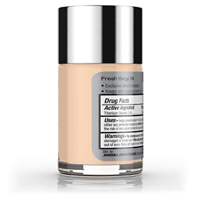 Neutrogena Healthy Skin Liquid Makeup Foundation, Broad Spectrum SPF 20 Sunscreen, Lightweight & Flawless Coverage Foundation with Antioxidant Vitamin E & Feverfew, Fresh Beige, 1 fl. oz - Image 15