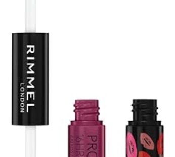 Rimmel London Provocalips 16hr Kiss-Proof Lip Color – Two-Step Liquid Lipstick to Lock in Color and Shine – 230 Kiss Fatal, .14 fl.oz.