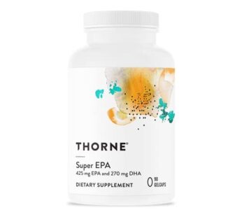 THORNE Super EPA – Omega-3 Fatty Acids EPA 425mg and DHA 270mg Supplement – Support Brain, Cardiovascular, Joints, and Skin – Gluten-Free, Dairy-Free, Soy-Free – 90 Gelcaps