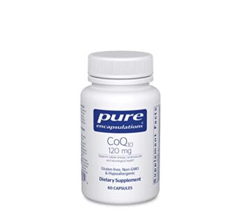 Pure Encapsulations CoQ10 120 mg – Coenzyme Q10 Supplement for Heart Health, Energy, Antioxidants, Brain & Memory Health – Cellular Health, Cognition & Cardiovascular Support* – 60 Capsules