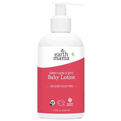 Earth Mama Simply Non-Scents Baby Lotion for Dry Skin, Calendula Cream for Newborn Skin Care, Organic Moisturizer for Children with Aloe Juice, Rooibos, & Shea Butter, Fragrance Free, 8-Fluid Ounce