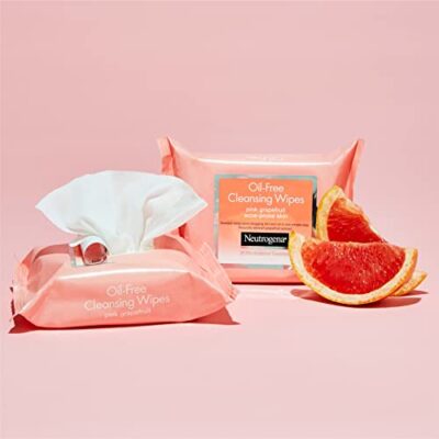 Neutrogena Makeup Remover Wipes, Facial Cleansing Wipes Suitable for Oily & Acne Prone Skin, Wipes Away Bacteria, Dirt & Oil, Scented Facial Wipes with Pink Grapefruit Extract, 25 Count (Pack of 2) - Image 6