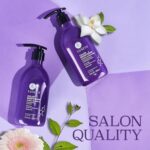 Luseta Purple Shampoo and Conditioner Set for Blonde, Gray - Color Treated Hair - Sulfate Free Paraben Free - Infused with Cocos Nucifera Oil for Curly and Damaged Hair - 2x16.9oz - Image 3