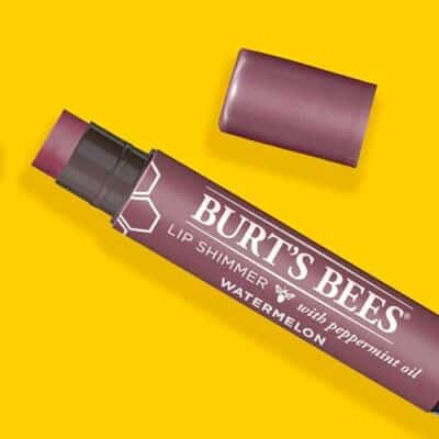 Burt's Bees Shimmer Lip Tint Easter Basket Stuffers, Tinted Lip Balm Stick, Moisturizing for All Day Hydration with Natural Origin Glowy Pigmented Finish & Buildable Color, Watermelon (4-Pack) - Image 8