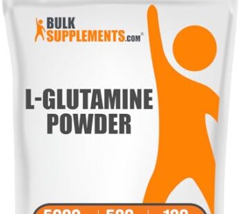 BulkSupplements.com L-Glutamine Powder – Glutamine Supplement, L-Glutamine 5000mg, L Glutamine Powder – Unflavored & Gluten Free, 5000mg per Serving, 500g (1.1 lbs) (Pack of 1)