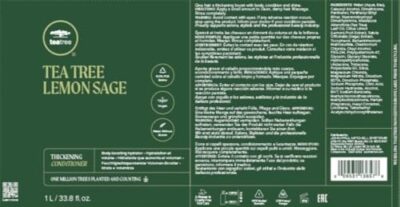 Tea Tree Lemon Sage Thickening Conditioner, Builds Body + Boosts Volume, For Fine Hair, 33.8 fl. oz. - Image 8