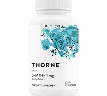 THORNE 5-MTHF – Methylfolate (Active B9 Folate) Supplement – Supports Cardiovascular Health, Fetal Development, Nerve Health, Methylation, and Homocysteine Levels – 60 Capsules – 5-MTHF 1mg