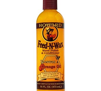 Howard Feed-N-Wax Wood Polish and Conditioner, 16-Ounce