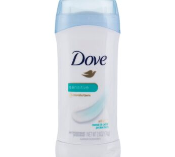 Dove AntiPerspirant Deodorant Sensitive Skin, White, Unscented, 2.6 Oz (Pack of 4)