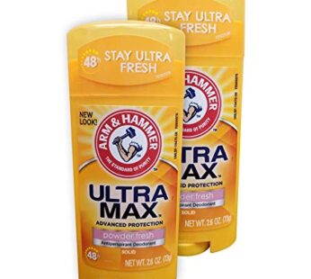 Arm & Hammer Ultramax Invisible Solid Powder Fresh Antiperspirant & Deodorant-2.6 oz, 2 pack