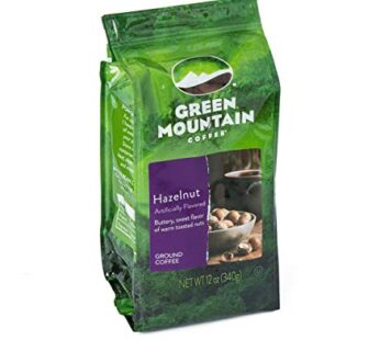 Green Mountain Coffee Roasters, Hazelnut, Ground Flavored Coffee, Light Roast, Bagged 12oz.