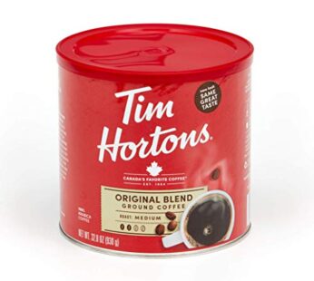 Tim Hortons Original Blend, Medium Roast Ground Coffee, Canada?s Favorite Coffee, Made with 100% Arabica Beans, 32.8 Ounce Canister